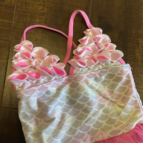 Pink and White Ruffle Swimsuit - Picture 2 of 4